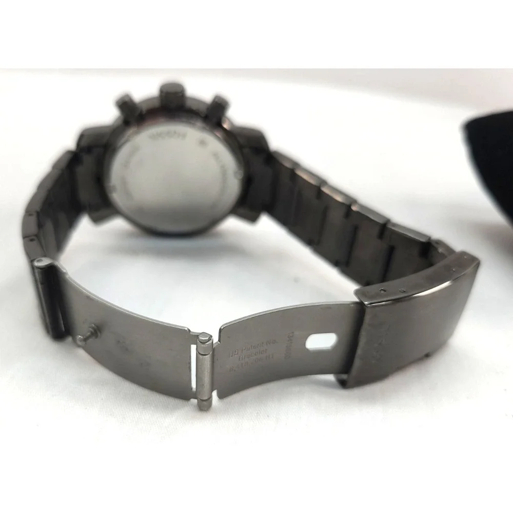 Fossil BQ1701 Rhett Blue Dial Metal Grey Stainless Steel Chronograph Men Watch